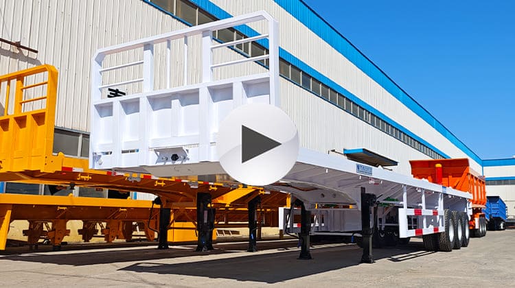 Tri Axle 40Ft Flatbed Semi Trailer for Sale in Tanzania Dar es Salaam