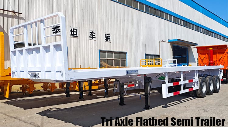 Tri Axle 40Ft Flatbed Semi Trailer for Sale in Tanzania Dar es Salaam