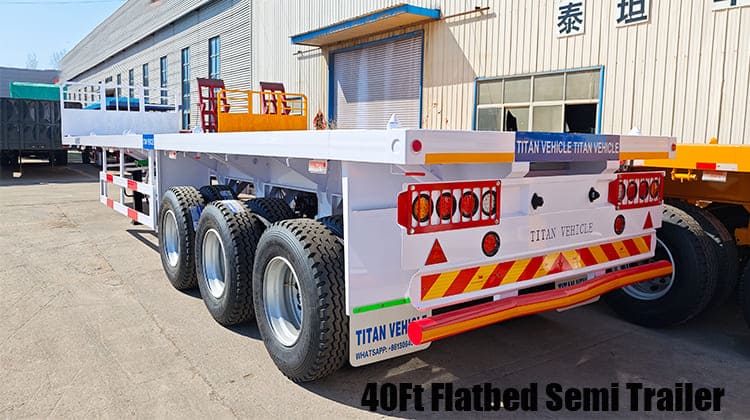 Tri Axle 40Ft Flatbed Semi Trailer for Sale in Tanzania Dar es Salaam