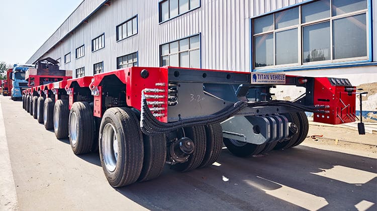 Hydraulic Multi Axle Modular Nicolas SPMT Trailer in Brazil