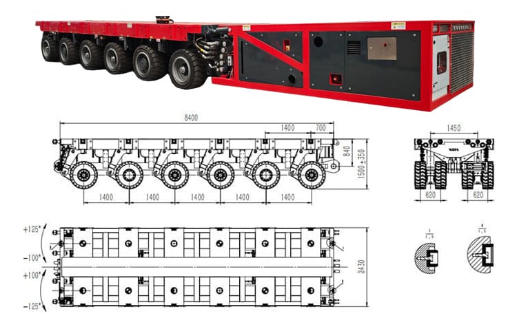 Self Propelled Modular Transporter SPMT Trailer Price for Sale in Brazil