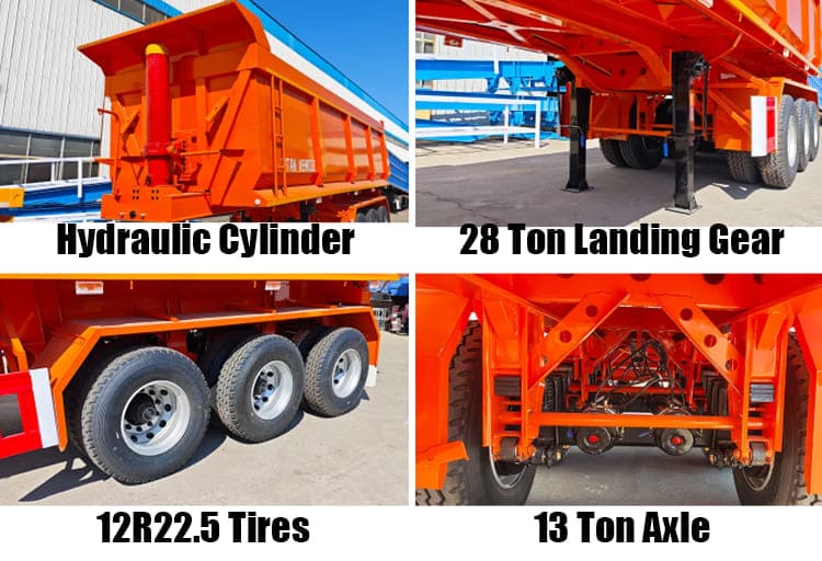 35 CBM End Dumper Semi Trailer for Sale in Tanzania