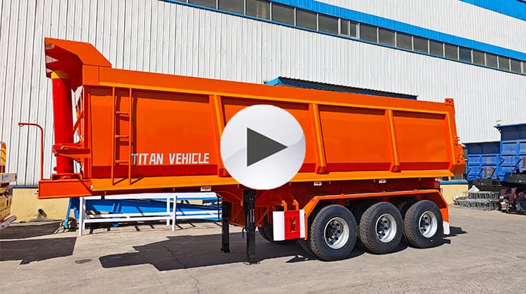 35 CBM End Dumper Semi Trailer for Sale in Tanzania
