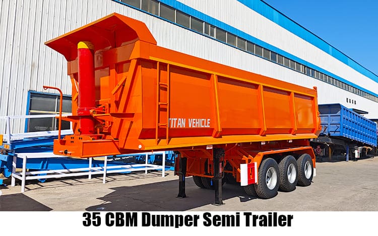 35 CBM End Dumper Semi Trailer for Sale in Tanzania