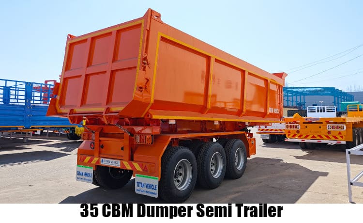 35 CBM End Dumper Semi Trailer for Sale in Tanzania