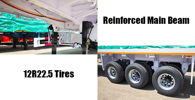 Simba Trailer Tanzania - Flatbed Tri Axle Trailer for Sale 