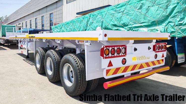Simba Trailer Tanzania - Flatbed Tri Axle Trailer for Sale 