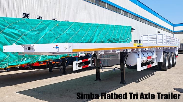Simba Trailer Tanzania - Flatbed Tri Axle Trailer for Sale 