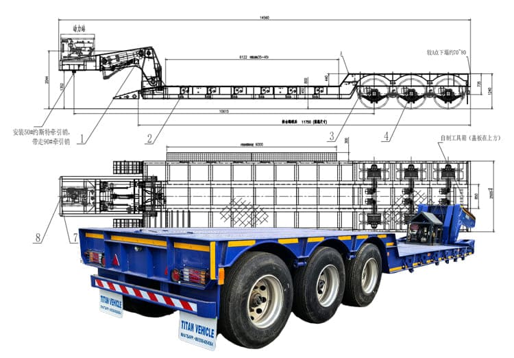 80 Ton Removable Gooseneck Trailer | RGN Trailer in Tanzania Dar Es Salaam