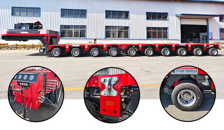 Nicolas Hydraulic Multi Axle Modular Low Bed Trailer in Tanzania