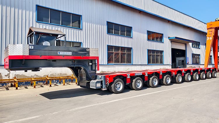 Nicolas Hydraulic Multi Axle Modular Low Bed Trailer in Tanzania