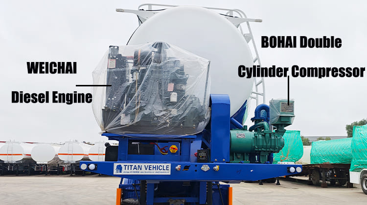 4 Axle Dry Bulker Cement Tanker Trailer Price for Sale in Tanzania