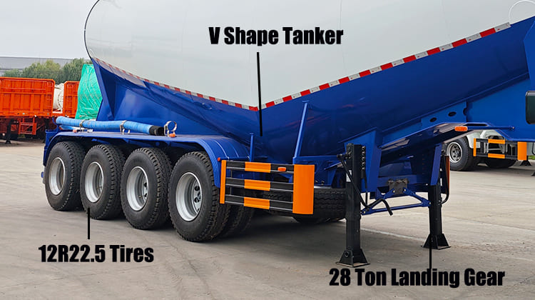 4 Axle Dry Bulker Cement Tanker Trailer Price for Sale in Tanzania