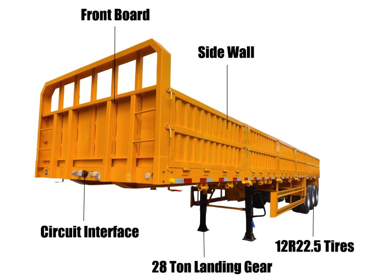 CIMC Trailer with Side Walls | Side Wall Trailer CIMC in Tanzania