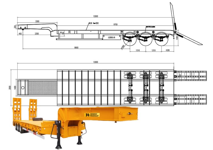 Henred Fruehauf Trailers Prices - 3 Axle Lowbed Trailer in Zambia
