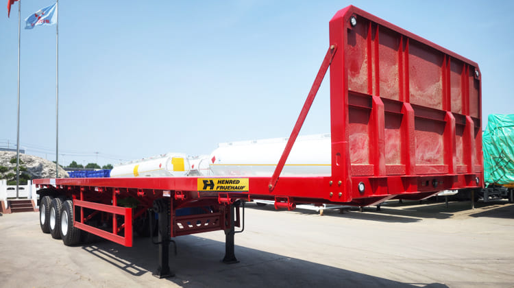 Henred Fruehauf Zambia Tri Axle Flatbed Trailer Prices for Sale 