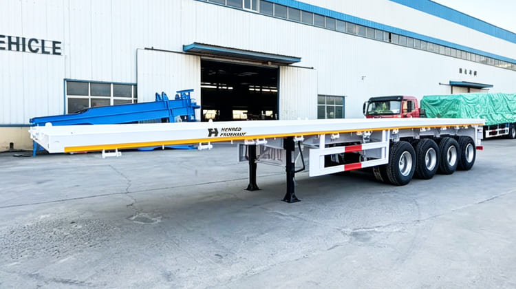 Henred Fruehauf 4 Axle Flatbed Semi Truck Trailer for Sales in Zambia