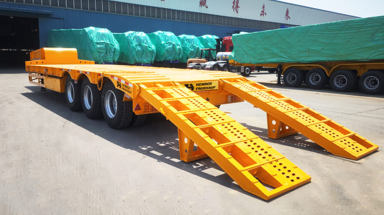 Henred Fruehauf Zambia Tri Axle Low Bed Trailer Price for Sale Near Me