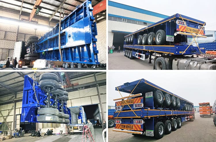 CIMC Trailer Manufacturer VS Titan Vehicle Flatbed Semi Truck Trailer for Sale in Tanzania