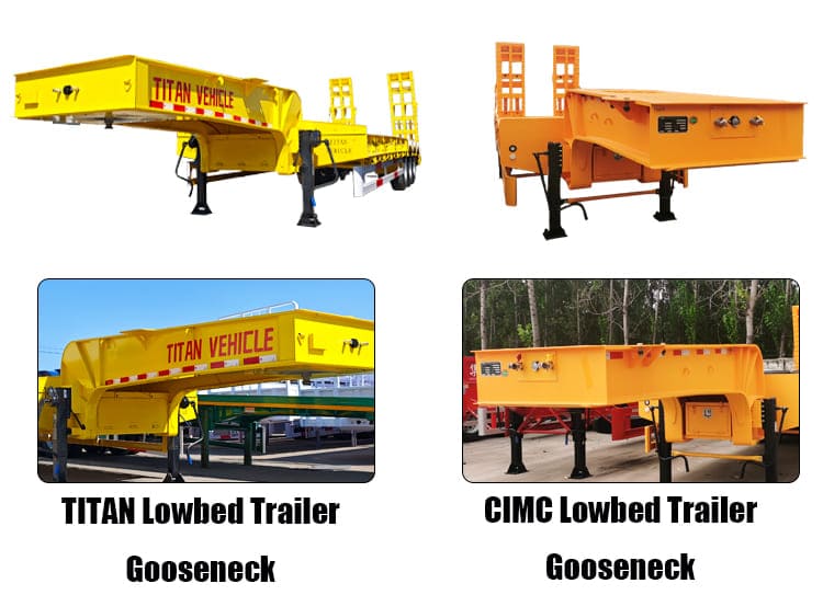 CIMC Trailer VS Titan 3 Axle 60 Ton Low Bed Trailer Price for Sale in Tanzania