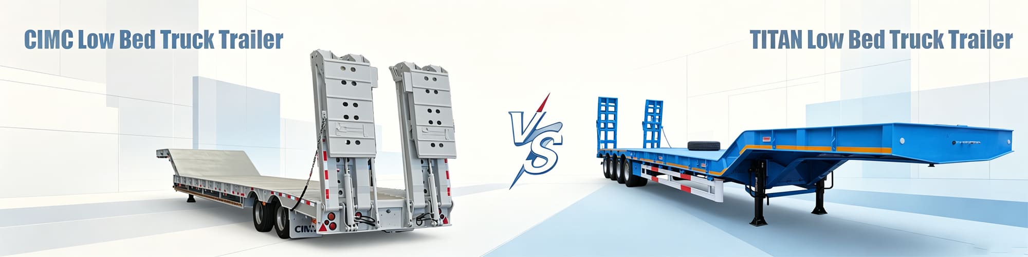 CIMC Trailer VS Titan 4 Axle 100 Ton Low Bed Truck Trailer in Tanzania