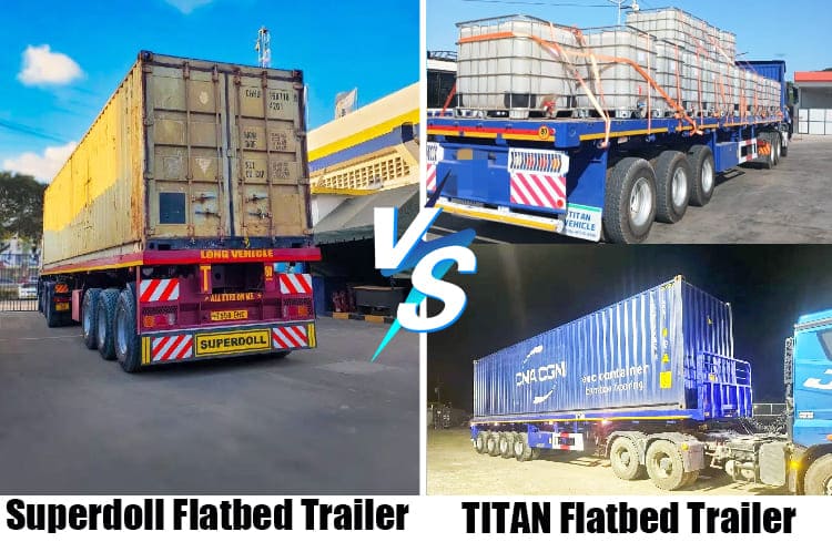 Superdoll Trailer Manufacture VS Titan Flatbed Trailer Prices for Sale in Dar es Salaam