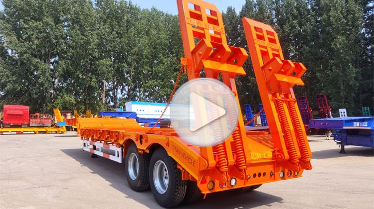 2 Axle 40Ft Low Bed Truck Trailer Price in Dar es Salaam