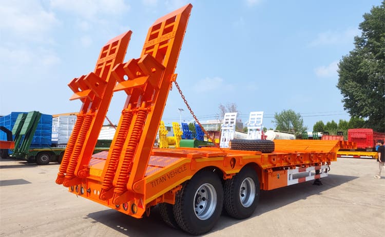 2 Axle 40Ft Low Bed Truck Trailer Price in Dar es Salaam