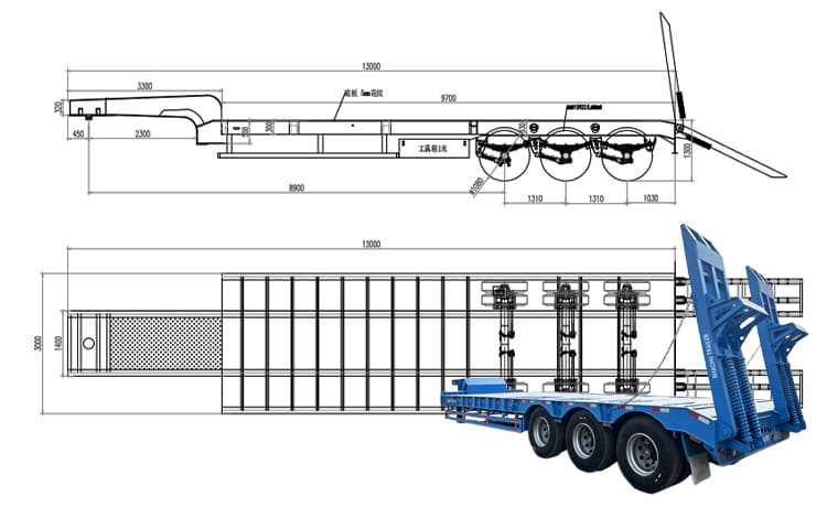 Bhachu Industries Ltd 60 Ton Semi Low Loader Trailer for Sale in Tanzania