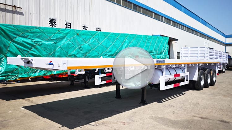 Shandong Titan Vehicle VS CIMC Vehicles Flatbed Truck Trailer in Tanzania    