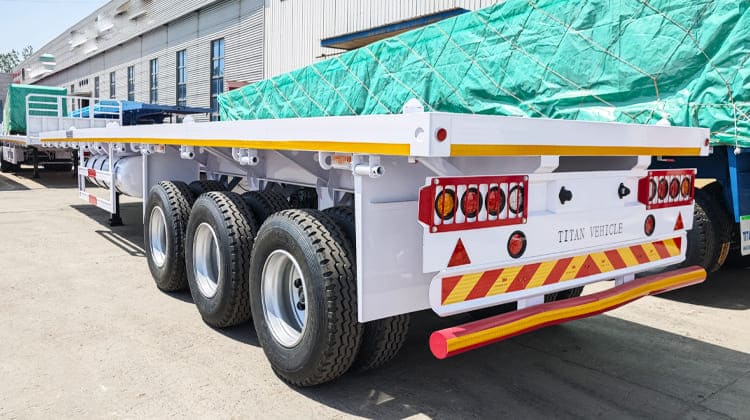 Shandong Titan Vehicle VS CIMC Vehicles Flatbed Truck Trailer in Tanzania    