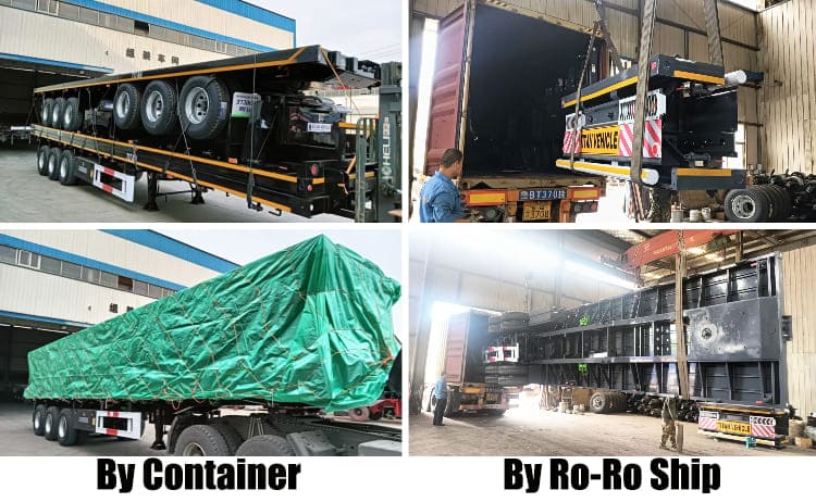 40 Foot Tri Axle Flat Deck Semi Trailer for Sale in Zambia