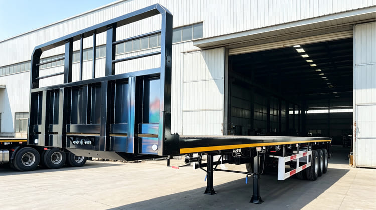 40 Foot Tri Axle Flat Deck Semi Trailer for Sale in Zambia