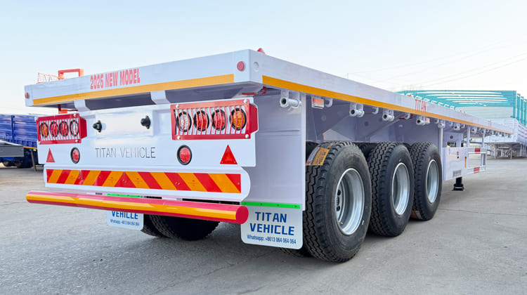 Best 3 Axle 40Ft Flatbed Semi Trailer for Sale in Zambia