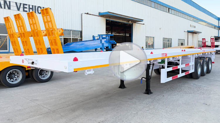 Best 3 Axle 40Ft Flatbed Semi Trailer for Sale in Zambia