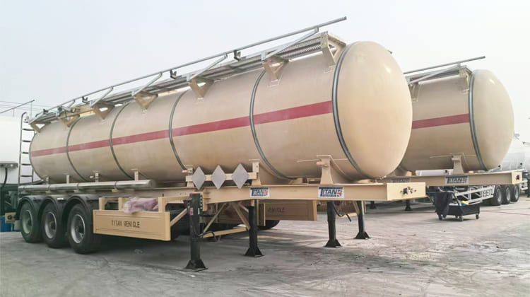 Tri Axle Stainless Steel Oil Tanker Trailer for Sale in Zambia