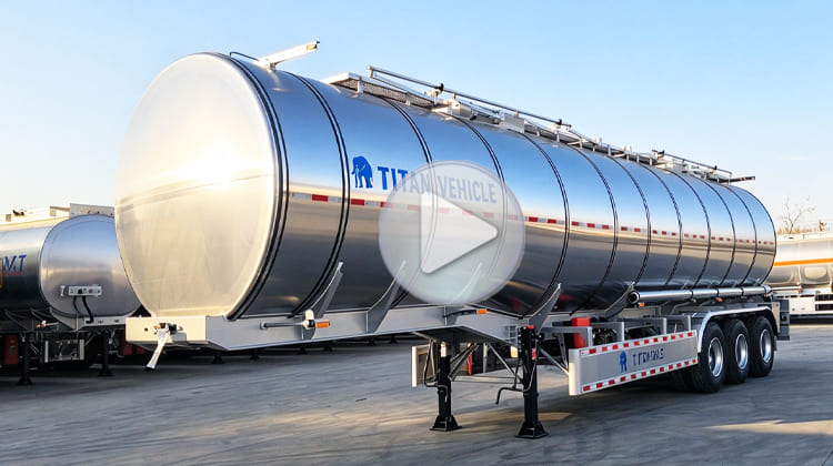 Tri Axle Stainless Steel Oil Tanker Trailer for Sale in Zambia