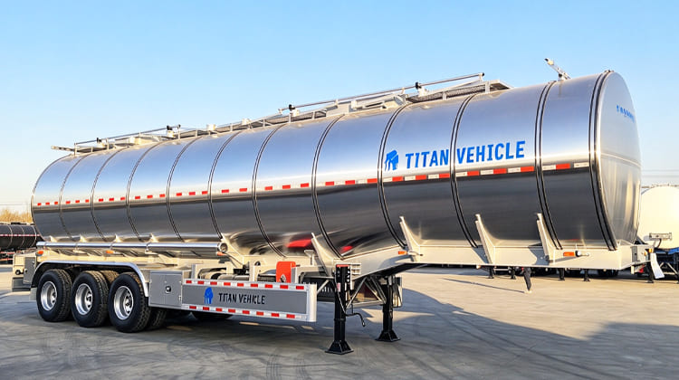 Tri Axle Stainless Steel Oil Tanker Trailer for Sale in Zambia