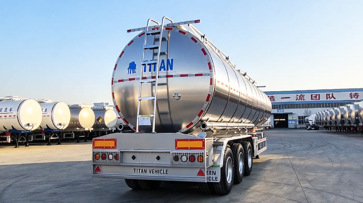 Tri Axle Stainless Steel Oil Tanker Trailer for Sale in Zambia