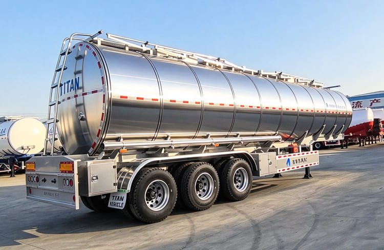 Tri Axle Stainless Steel Oil Tanker Trailer for Sale in Zambia