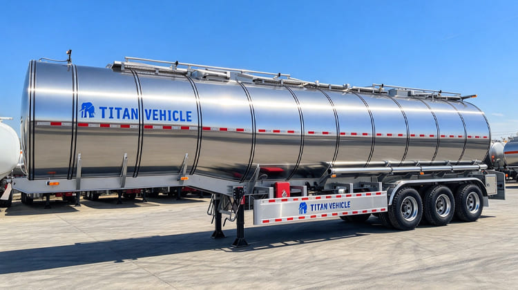 Tri Axle Stainless Steel Oil Tanker Trailer for Sale in Zambia