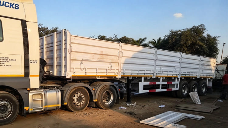 Tri Axle Bulk Grain Trailers for Sale in Zambia