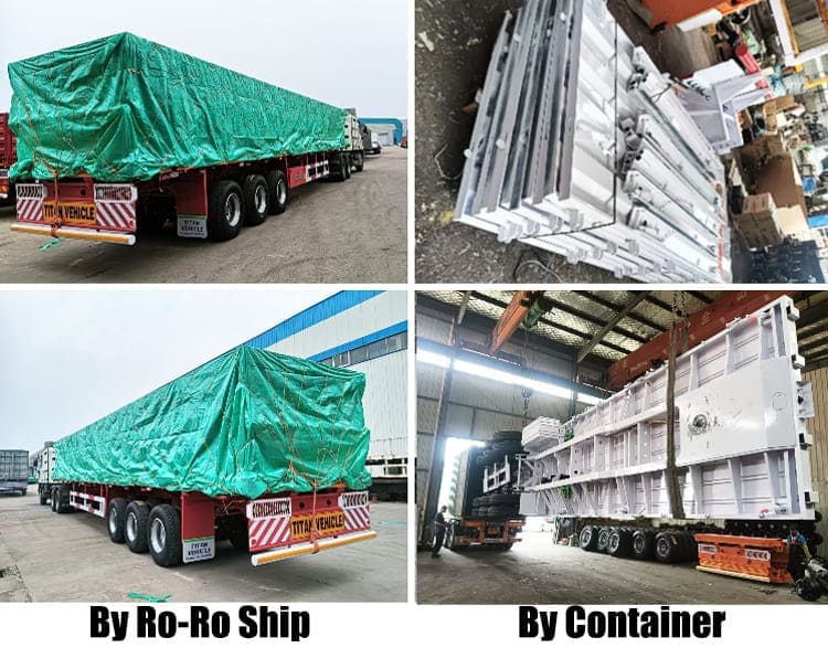 Tri Axle Drop Side Semi Trailer for Sale in Zambia