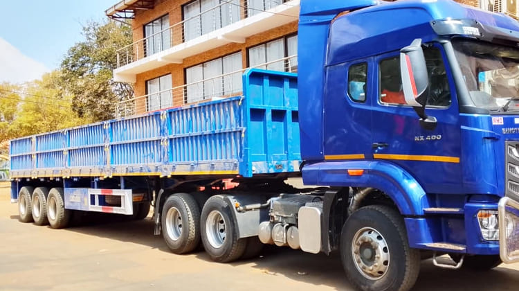 Tri Axle Drop Side Semi Trailer for Sale in Zambia