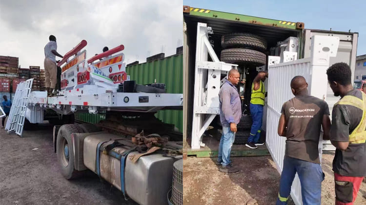 Tri Axle Drop Side Semi Trailer for Sale in Zambia