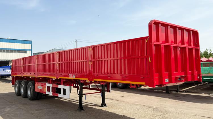 Tri Axle Drop Side Semi Trailer for Sale in Zambia