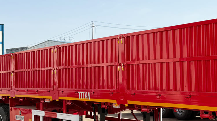 Tri Axle Drop Side Semi Trailer for Sale in Zambia