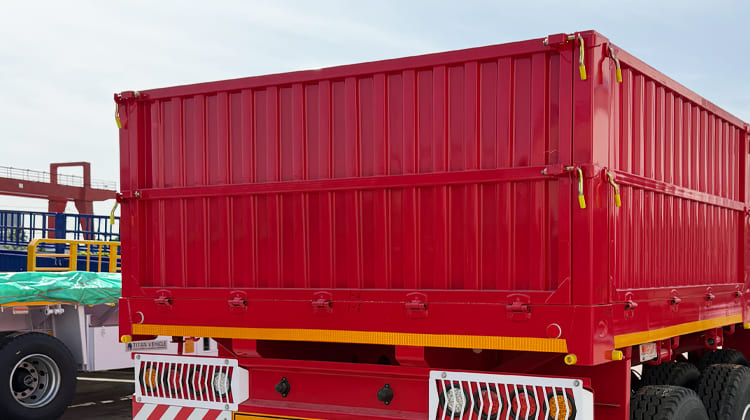 Tri Axle Drop Side Semi Trailer for Sale in Zambia