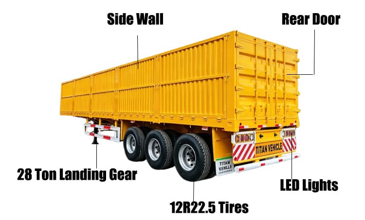 60 Ton Side Wall Semi Trailer | Sideboard Trailer in Zambia