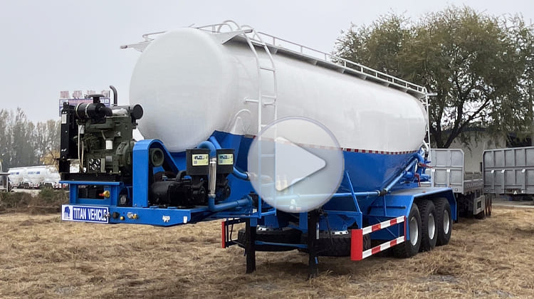 42 CBM Pneumatic Dry Bulk Tanker Trailer for Sale in Zambia